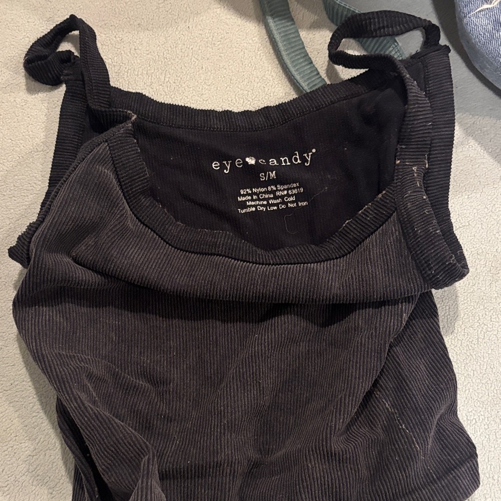 Eye Candy Charcoal Ribbed Tank